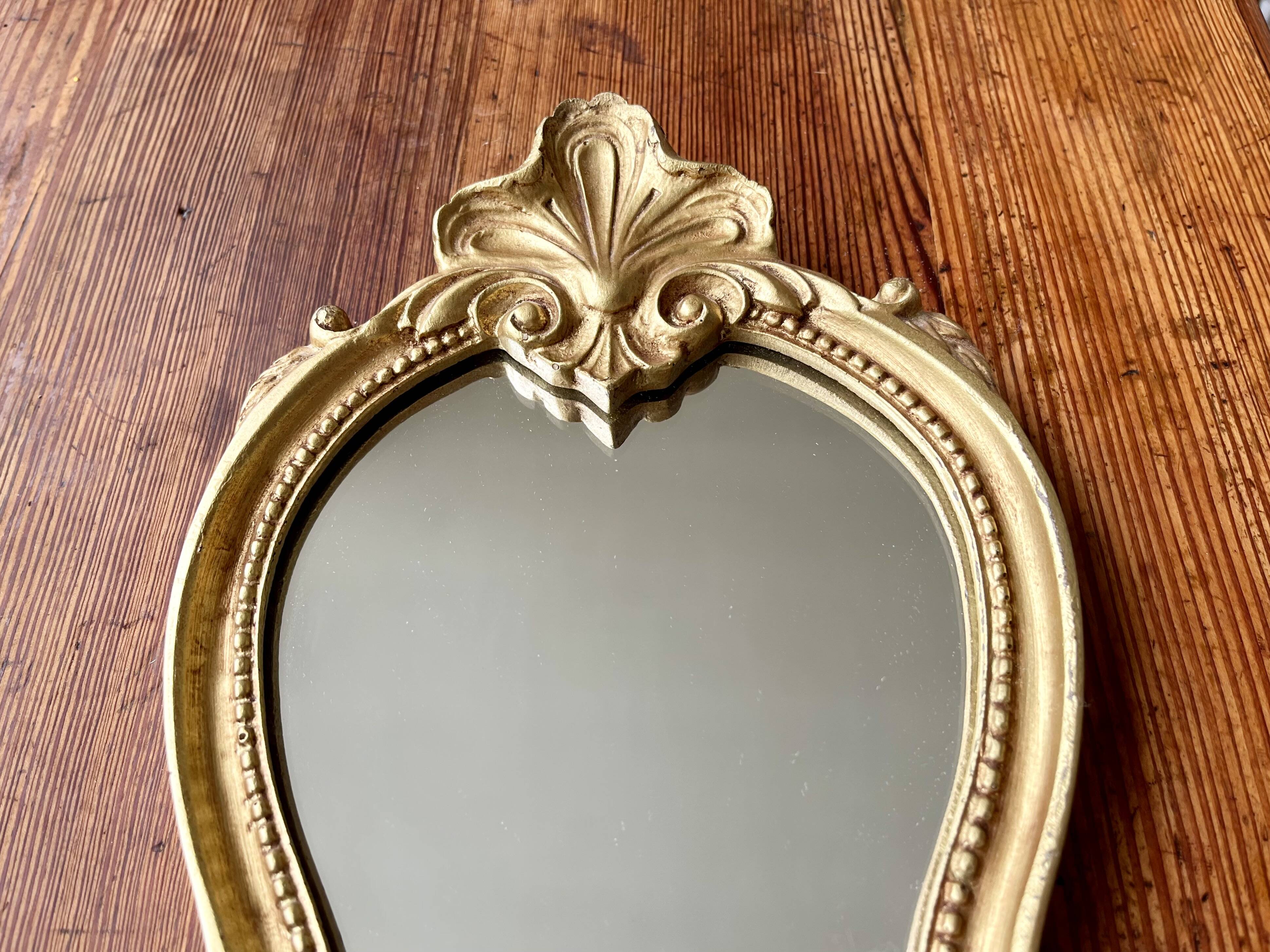 Miroir baroque doré style Louis XV taille S