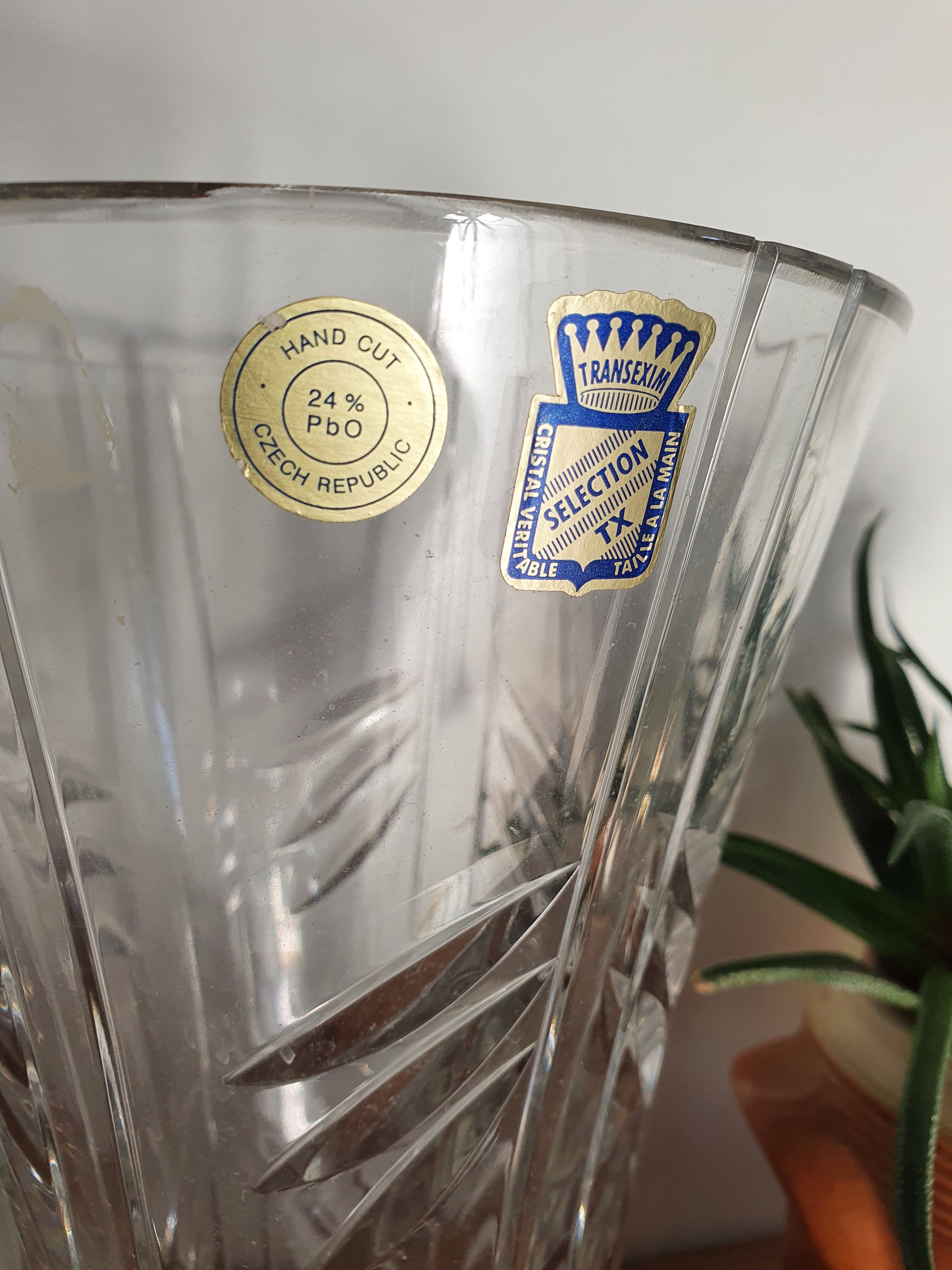 Crystal vase from the Czech Republic