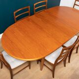 Retro Extending Dining Table & 6 Chairs By Mcintosh of Kirkcaldy