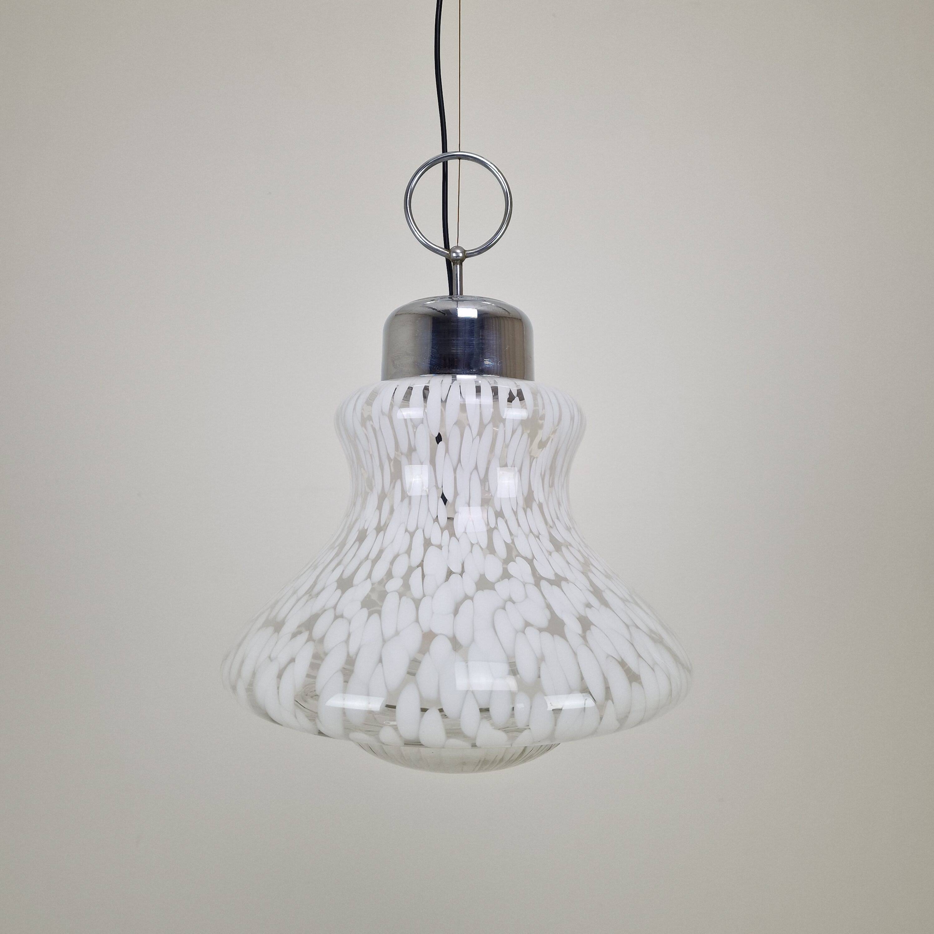 Large Murano Glass Pendant Light by Carlo Nason for Mazzega – Italy 1970's