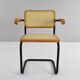 Mid Century Modern B64 Black and Beech Marcel Breuer Cesca Chair Italy 70s