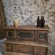 Pharmacy counter in antique oak / kitchen island, circa 1870–1900