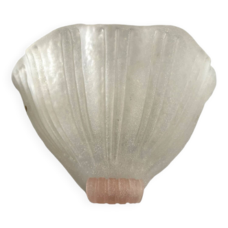 Applique simple en verre de Murano à coquille festonnée