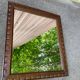 Wall mirror in carved solid wood, Henri II style, 52x45cm.
