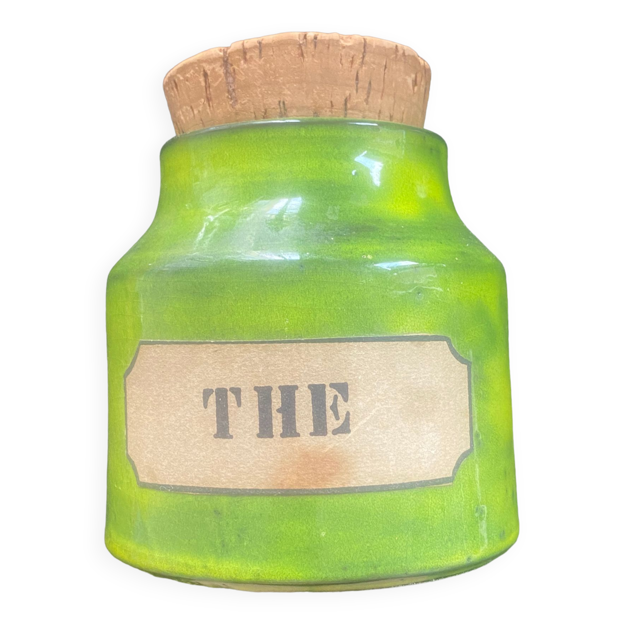 Mado Jolain's tea pot in green glazed ceramic