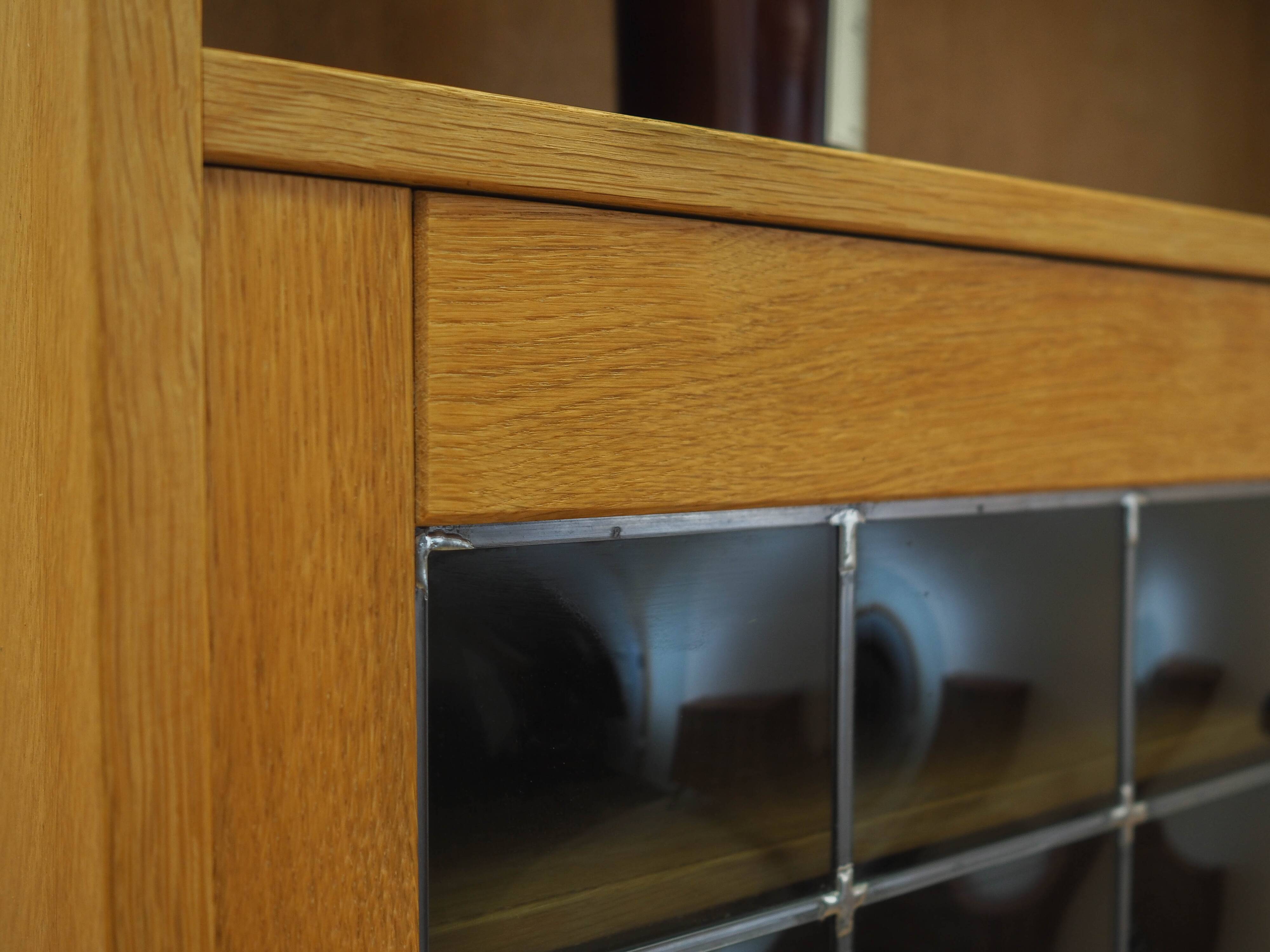 Henning Kjærnulf Oak Bookcase with Glass Doors, Danish 1960s