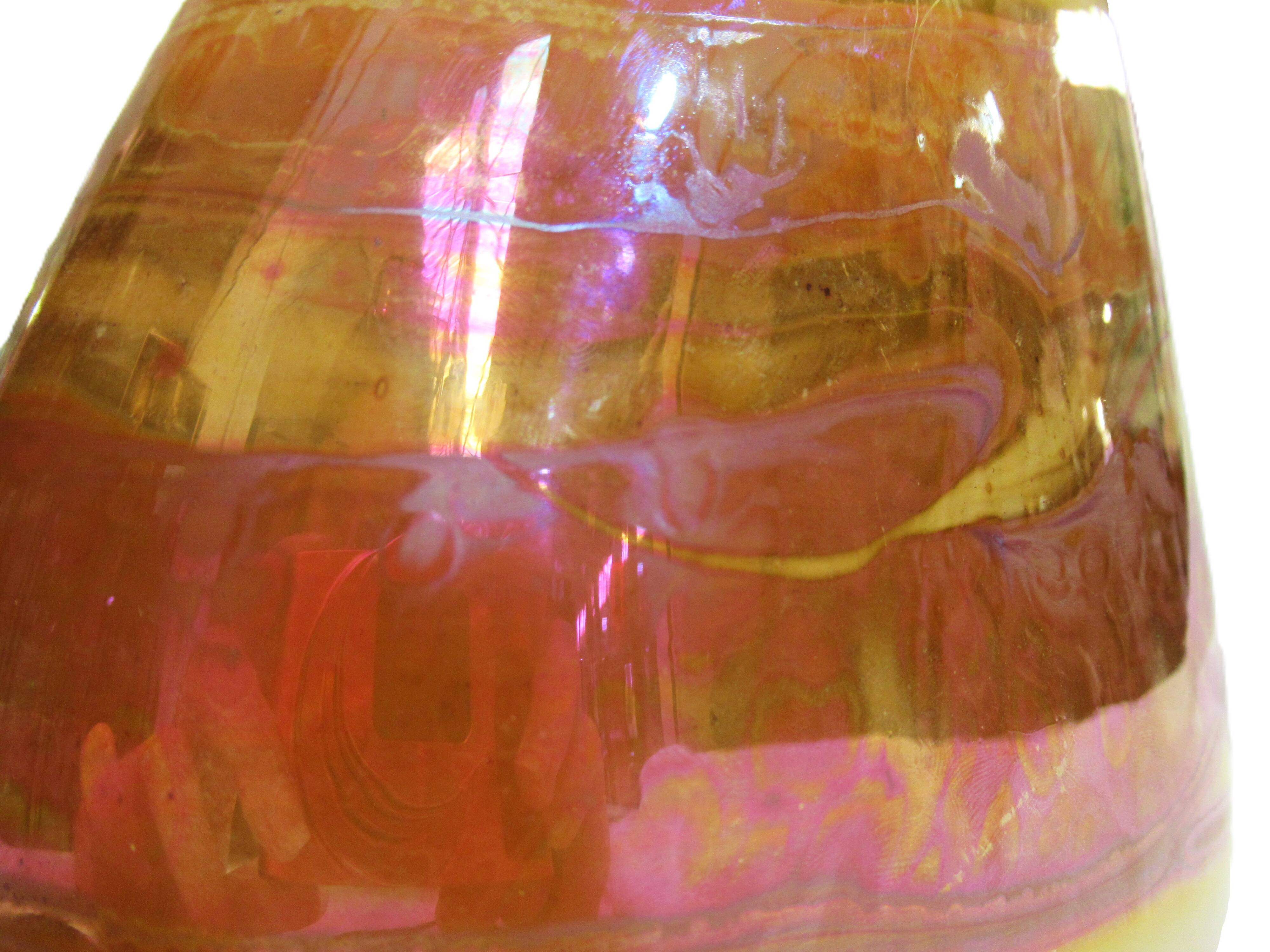 Art glass vase signed by Alfred Collard for Val Saint-Lambert, 1995