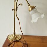 Art Nouveau bronze tulip lamp