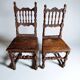 Rare pair of carved chairs, Italian manufacture from the 17th century
