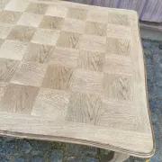 Table à manger Louis XV décapée en chêne massif 1970 215cm