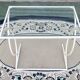 Side table, Small Art Deco Console in White Lacquered Metal, circa 1940.