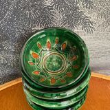 Green enamelled bowls from Ubeda