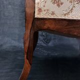 Shepherdess armchair in rosewood fleuron shell Napoleon III