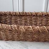 Wicker basket and sea rush 60s-70s