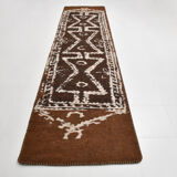 3x13 unique anatolian vintage runner rug,101x398cm