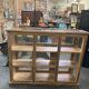 Vitrine comptoir bois exotique