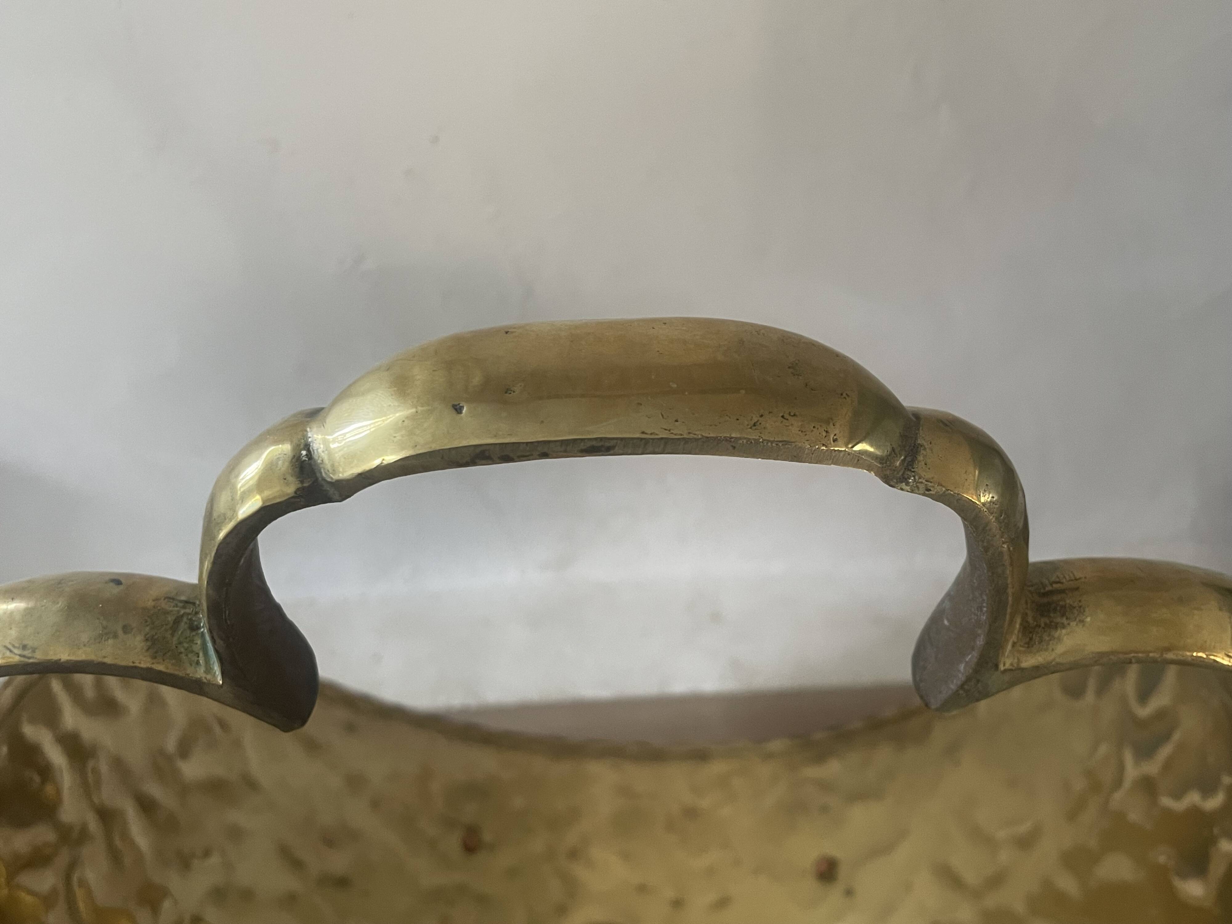 Brass log basket