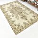5x8 Light Yellow & Green Vintage Turkish Rug, 162x259Cm