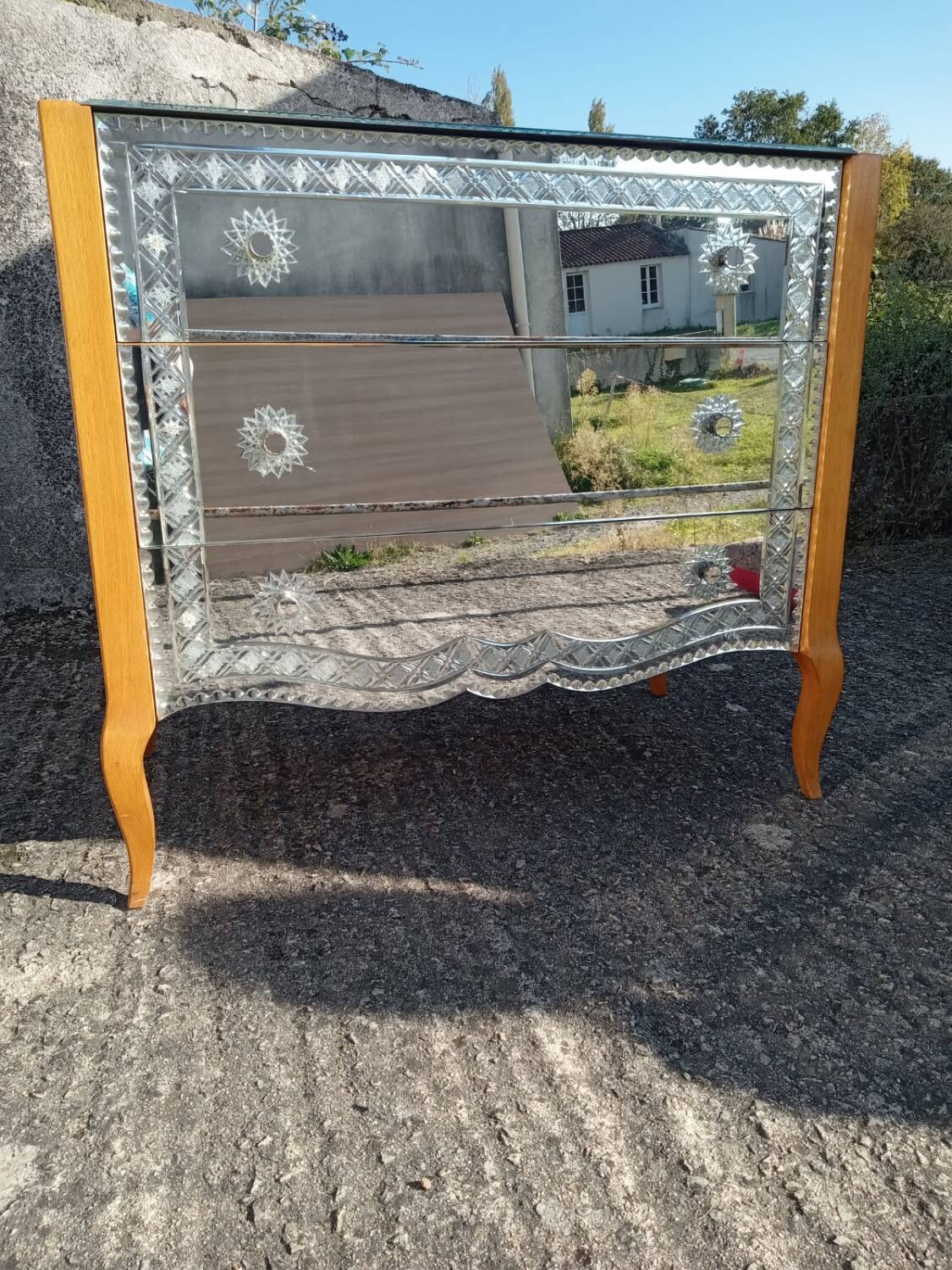 Art Deco mirrored chest of drawers