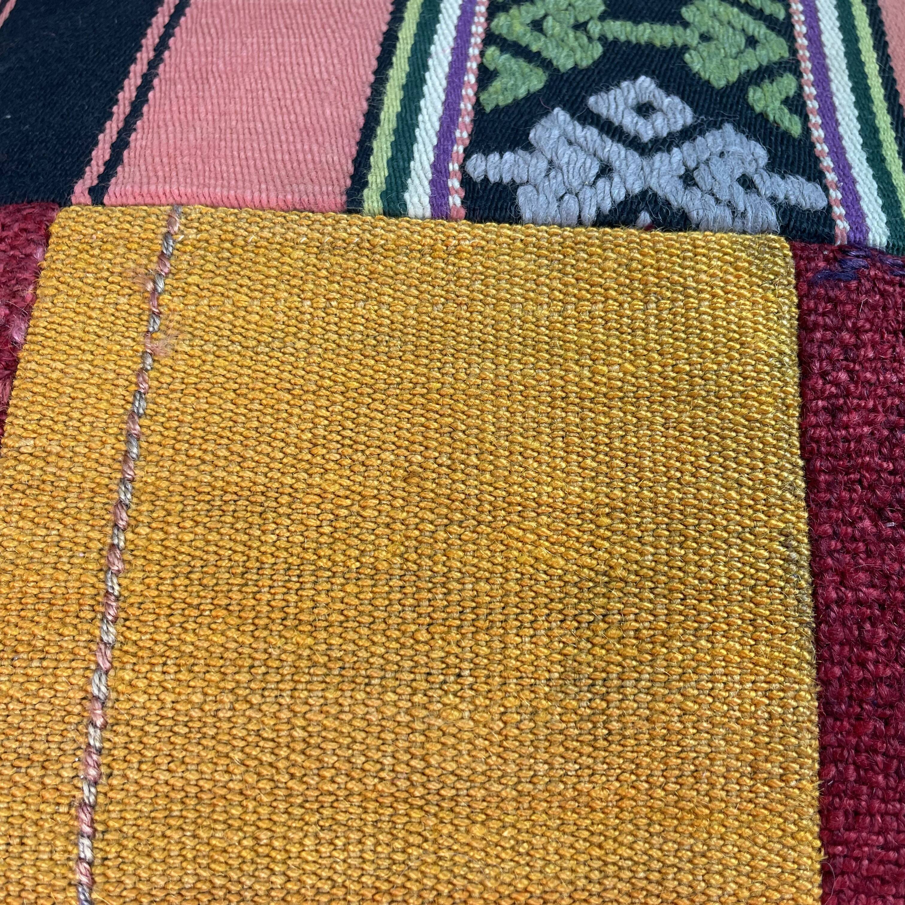 Vintage turkish kilim cushion cover, 40 x 40 cm
