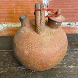 Gargoulette Jug Ball Antique Terracotta Chiseled Vintage #D616
