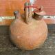 Gargoulette, cruche boule ancienne en terre cuite ciselée