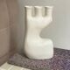 White sculpture vase minimalist bust ceramic white contemporary sculptural