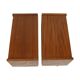 Pair of vintage wooden bedside tables hinged door conical 1960s design
