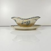 Sauceboat model "Carnation", KG Lunéville, ironstone, 19th century