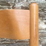 80s wooden and cane folding chair