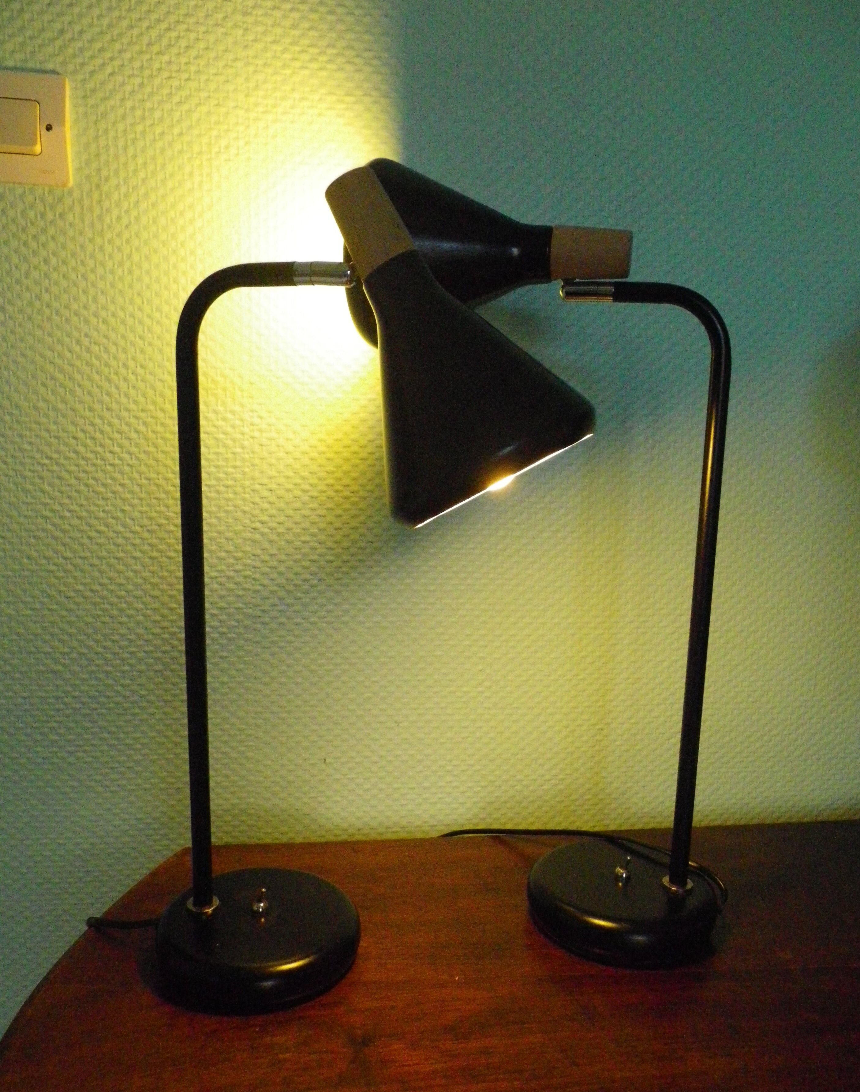 Lamps with tilting lampshade, Italian design from the 70s