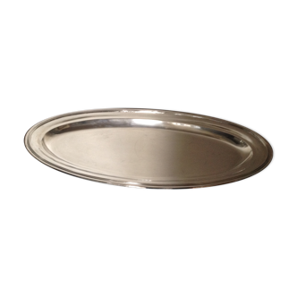 Old silver metal dish