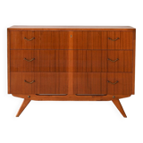 Scandinavian chest of drawers with metal handles