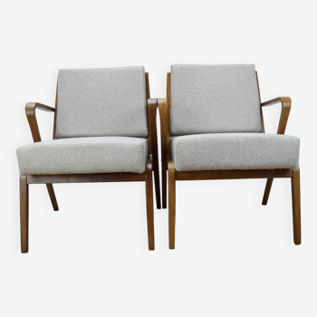 Fauteuils par Selman Selmanagic pour VEB Deutsche Werkstätten Hellerau, 1950s, Set de 2