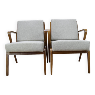 Fauteuils par Selman Selmanagic pour VEB Deutsche Werkstätten Hellerau, 1950s, Set de 2