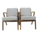 Armchairs by Selman Selmanagic for VEB Deutsche Werkstätten Hellerau, 1950s, Set of 2