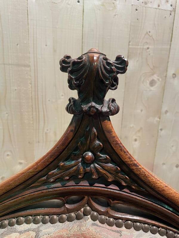 Pair of Gothic style armchairs