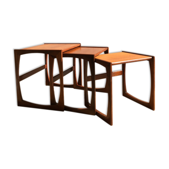 Set of 3 coffee tables in teak, G Plan 1960