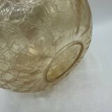 Globe luminaire verre craquelé