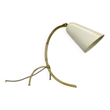 Tripod kalmar stilnovo style hollywood regency table lamp in brass, austria, 1950s