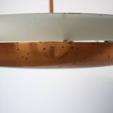Bauhaus Copper Chandelier UFO by Josef Hurka, Czechoslovakia, 1930s