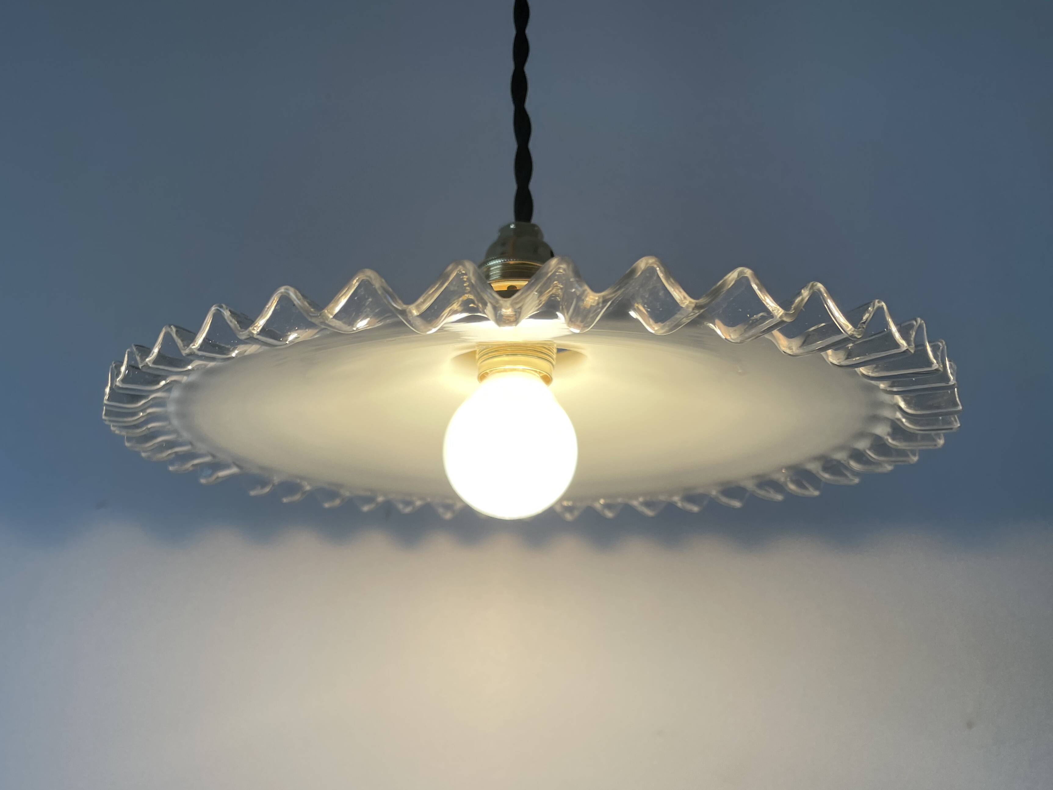 Old opaline pendant light