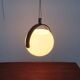 Mid-Century Swiss Space Age Plastic & Plywood Pendant Lamp from Temde, 1960s