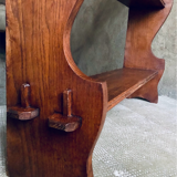 Brutalist shelf with dowels in solid oak
