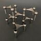 6 stackable metal candle holders by Nagel Konzept Fritz 1970