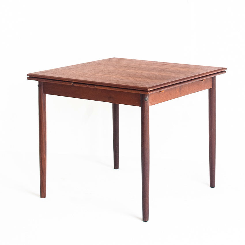 Teak dining table with Scandinavian-style extensions - France, 1960