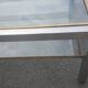 Steel coffee table, bronze and translucent glass circa 1970