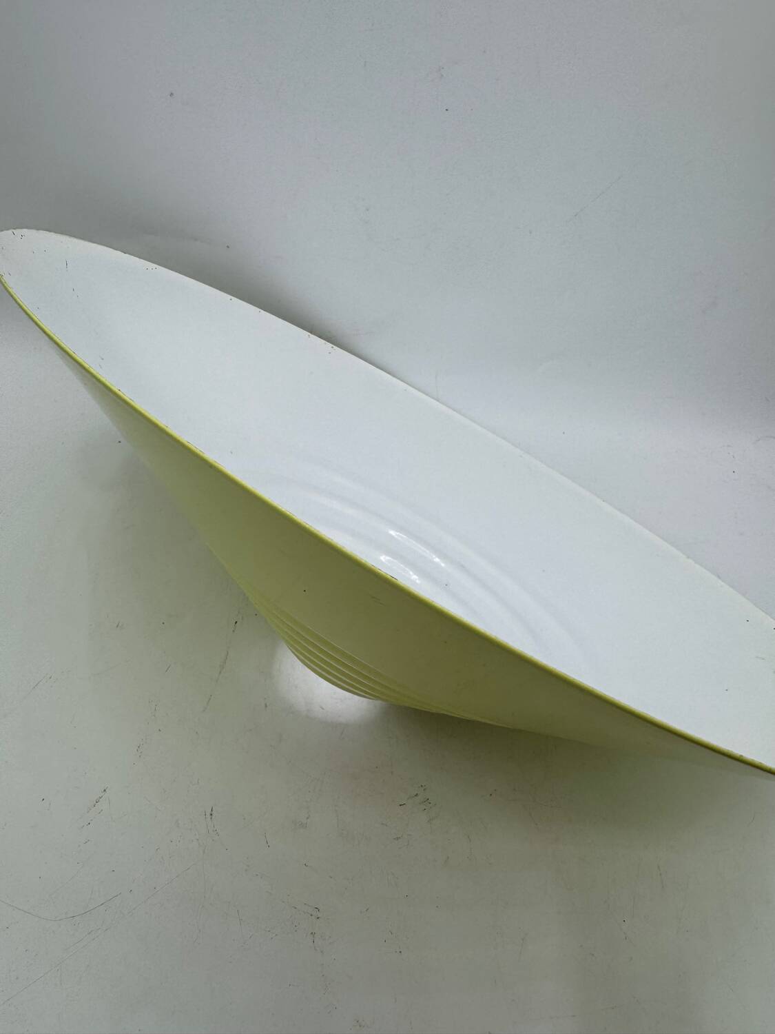 Vintage enamelled pendant light