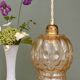 Vintage amber glass tulip pendant light
