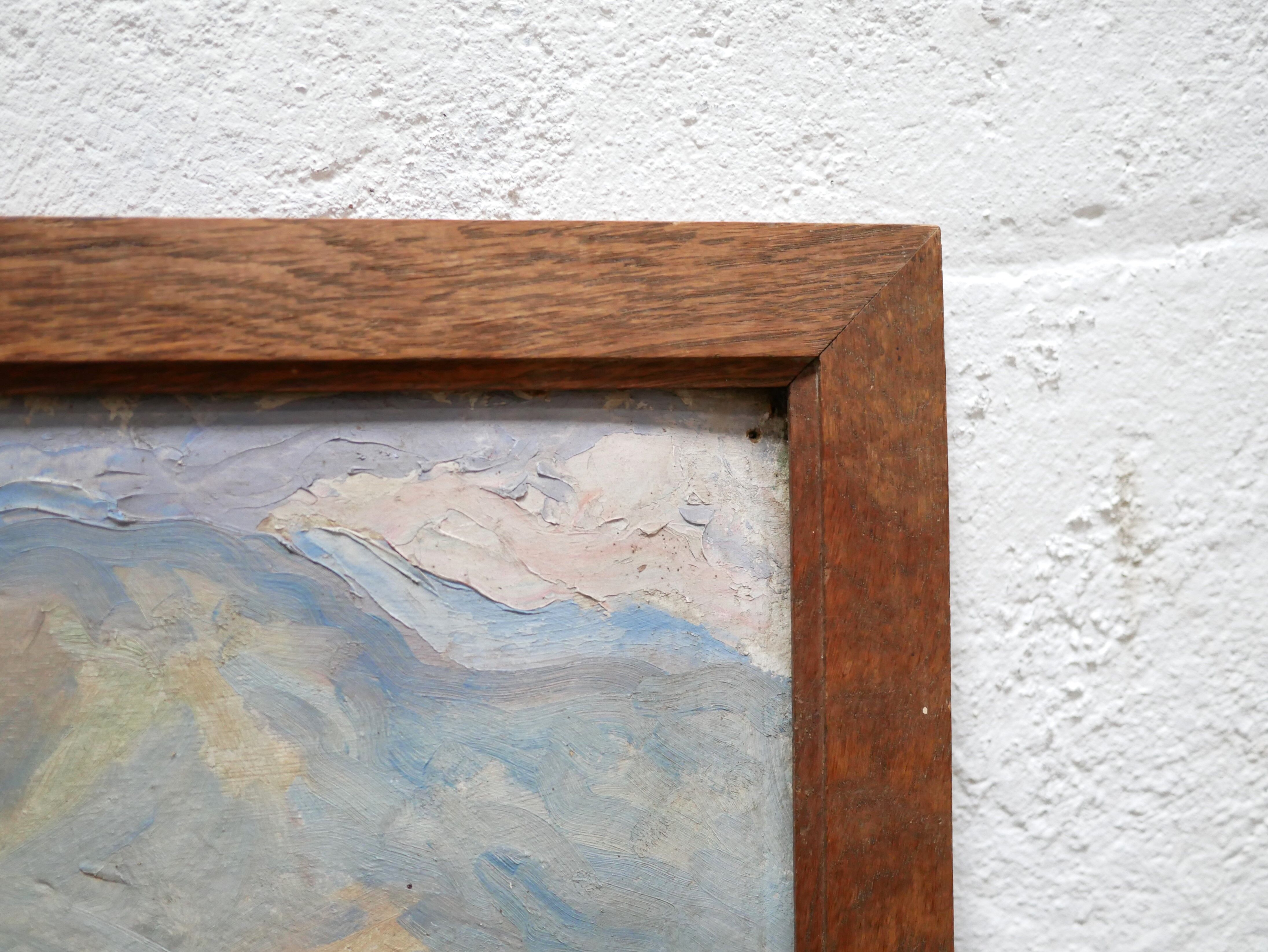 Old painting on panel signed M. Gay